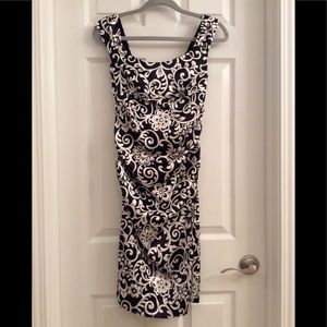 London Times Black & White Dress